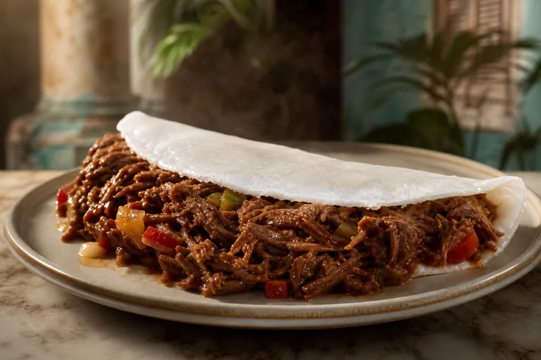 Cuban ropa vieja tapioca