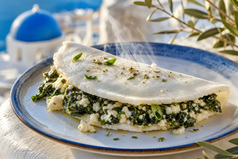 Greek spinach and feta tapioca
