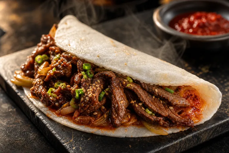 Korean BBQ beef bulgogi tapioca