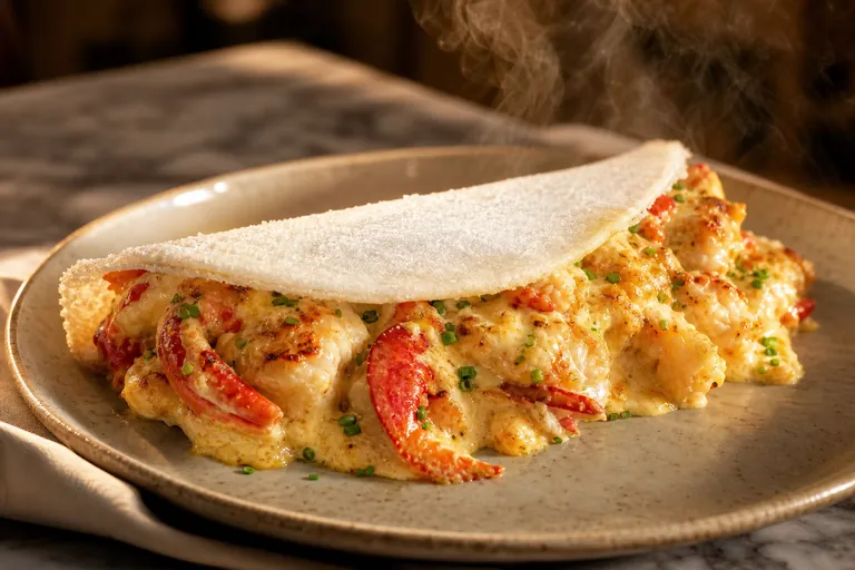Lobster thermidor tapioca